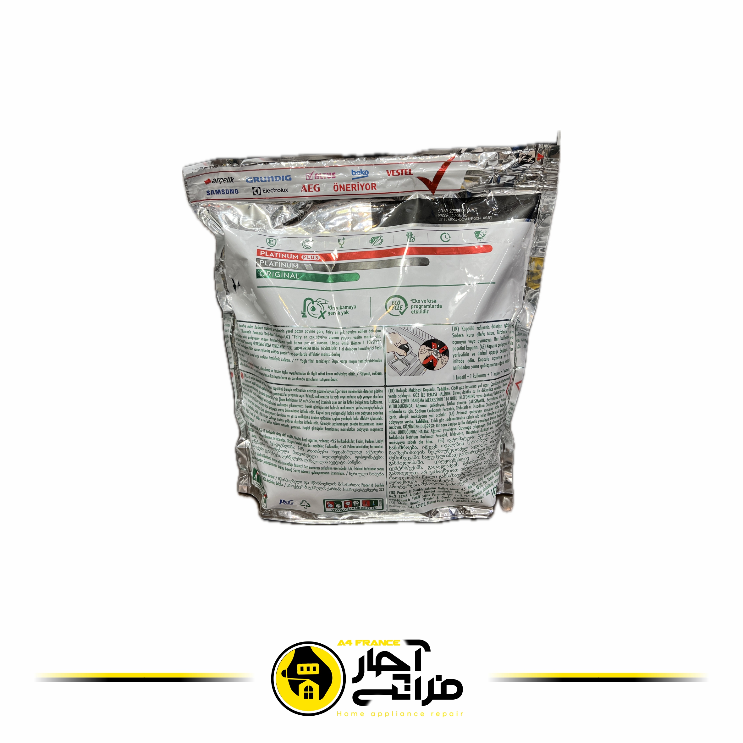 Fairy Original Turkish Dishwashing Tablets 96 Pieces